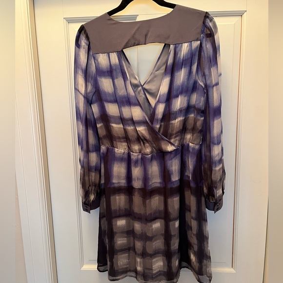 Cusp by Neiman Marcus Blue and Gray Silk Mini Dress - Picture 5 of 10